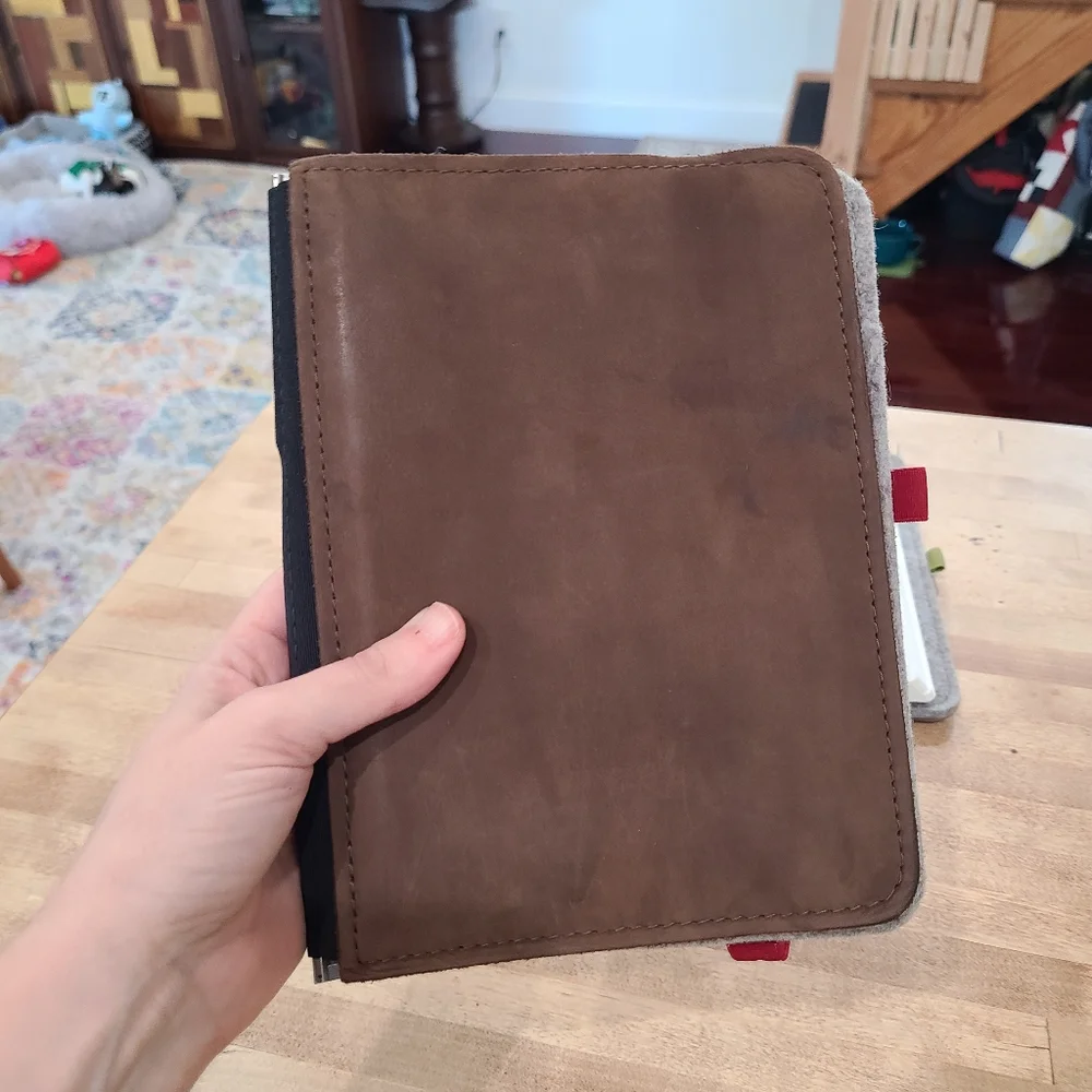 Roterfaden M A5 Travelers Notebook Leather Cover Taschenbegleiter - Picture 14 of 15